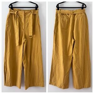 essentiel antwerp - beach wide leg pants belted trouser bottoms flare high rise